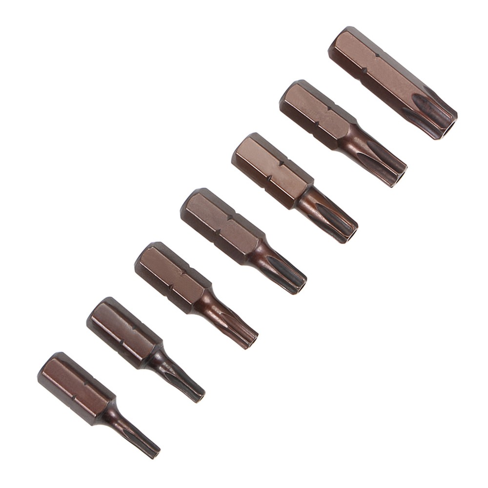 7pcs Magnetic Torx Screwdriver Bits Set T10-T40 1/4 Hex Shank