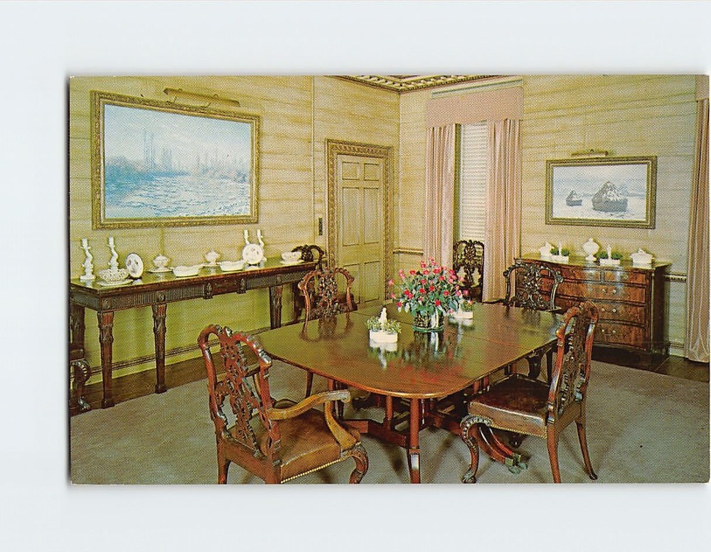 Postcard Dining Room Shelburne Museum Shelburne Vermont USA