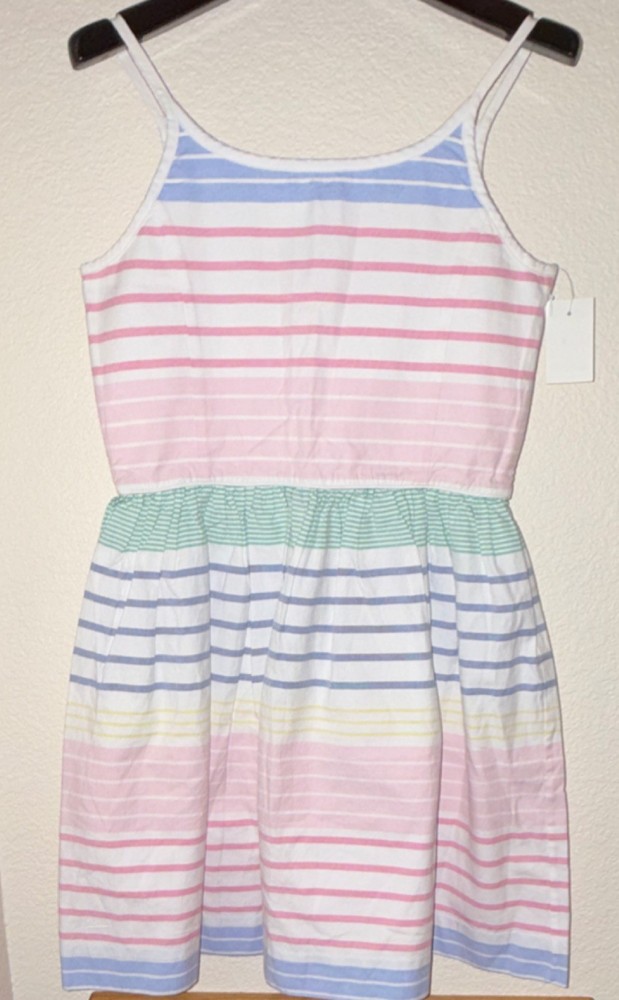 Polo Ralph Lauren Girls Sundress Size 16 Multicolor Striped 100% Cotton