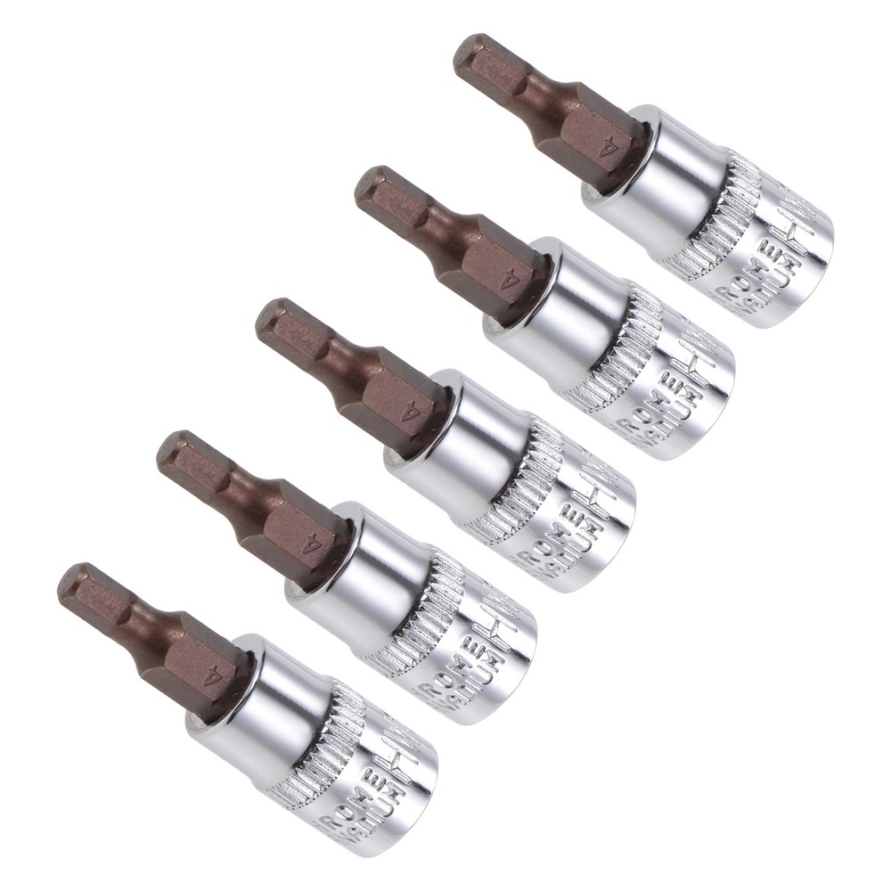 5PCS Hex Bit Socket Metric H4 (4mm) Bit 1/4