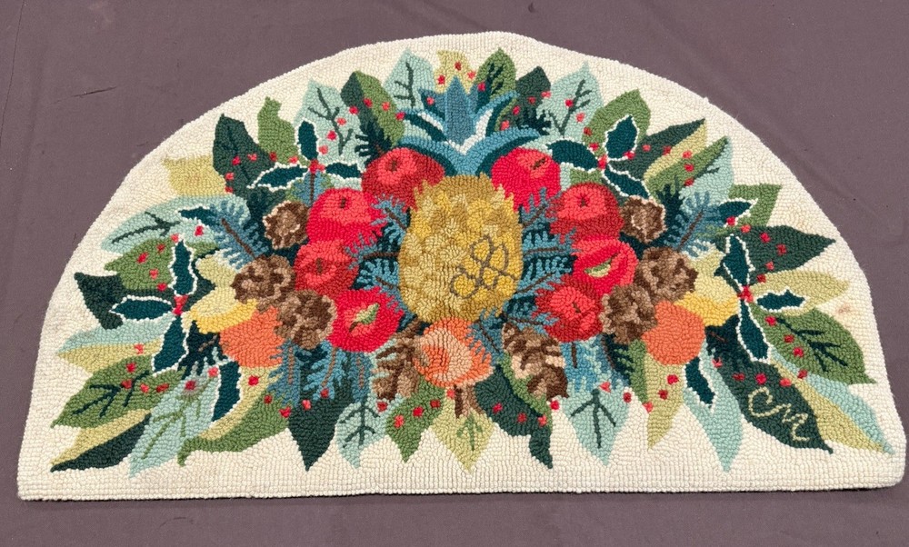 Claire Murray Fruit Harvest Floral Hand Hooked 100% Wool Rug
