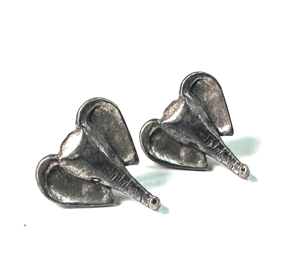 Vintage Elephant Stud Earrings MARKED 925 Sterling Silver Jewelry Lot I