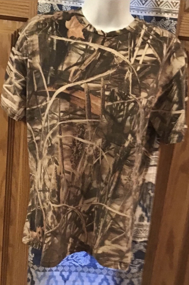 RedHead Camouflage Crew Neck Jersey Cotton Men's Short Sleeve T-Shirt Size S