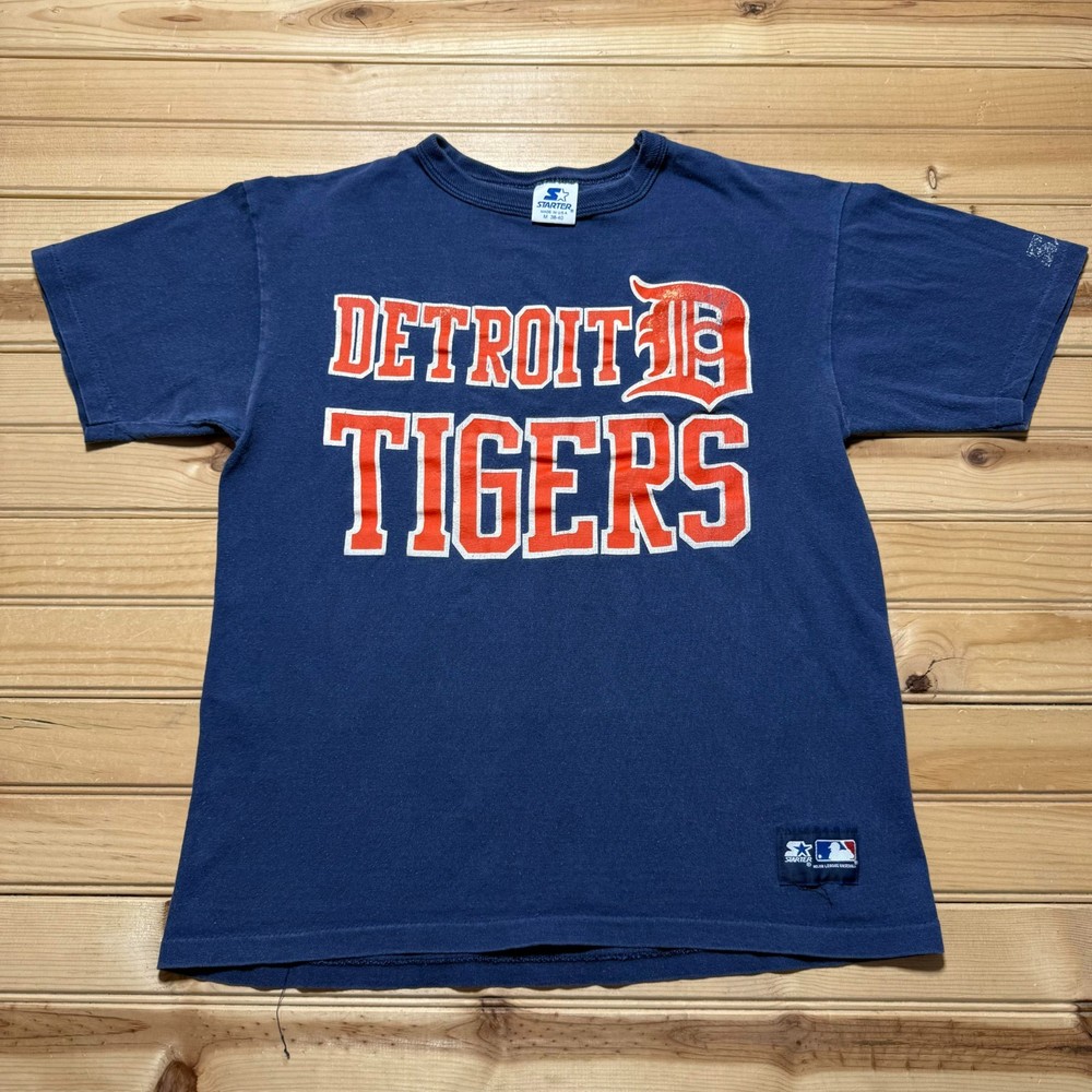 Vintage 90s Detroit Tigers MLB Baseball Logo Single Stitch Shirt USA Made Medium