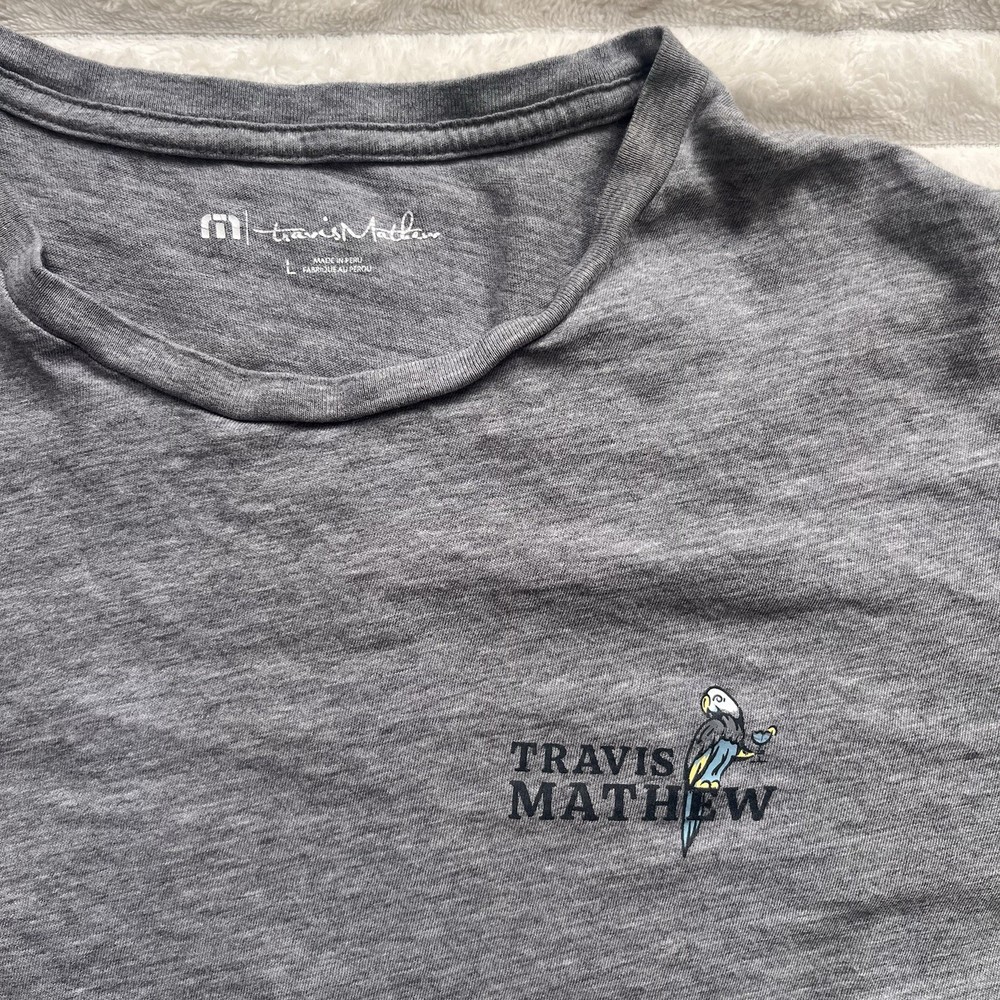 travis matthew t shirt Men’s large Gray Parrot