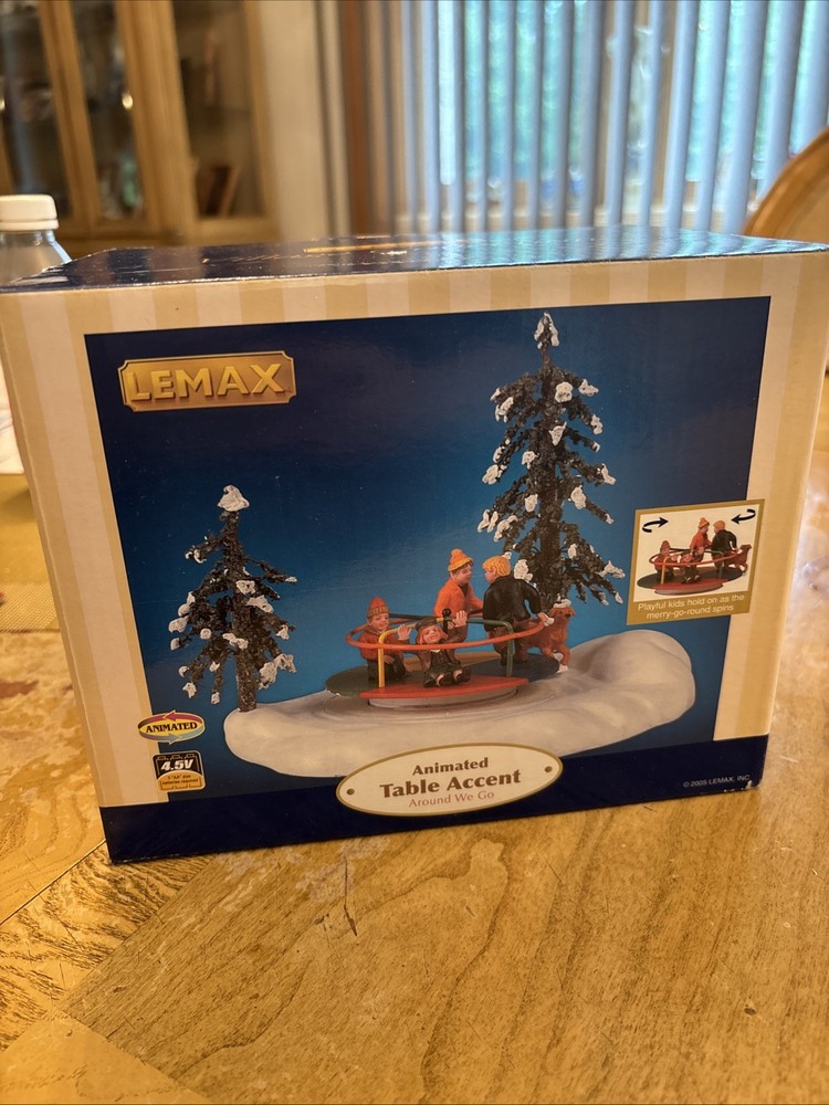LEMAX Animated Christmas Village Table Accent Around We Go Playground 2005 54326-image
