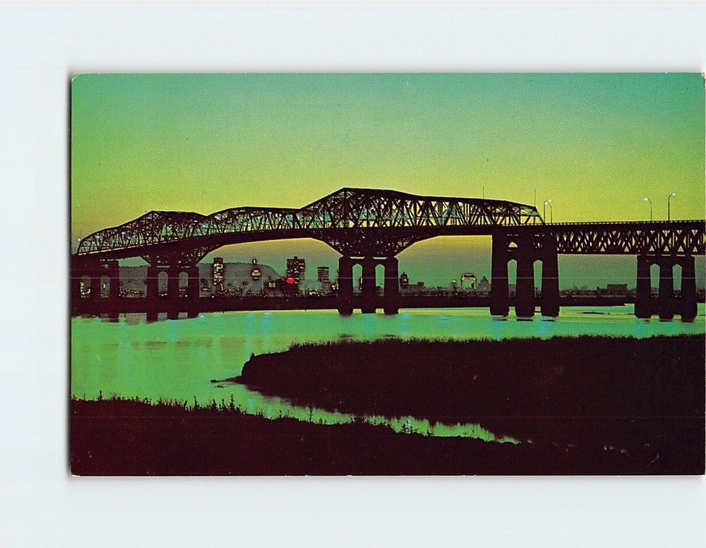 Postcard View of the Champlain Bridge Montreal Quebec Canada