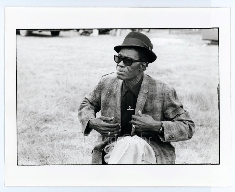 '65 Lightnin Hopkins Newport Folk Fest Blues Guitarist Original Gahr Photo B773