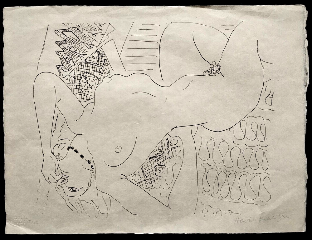 Henri Matisse Lithograph Contract Hand Signed Hand Numbered Pablo Picasso