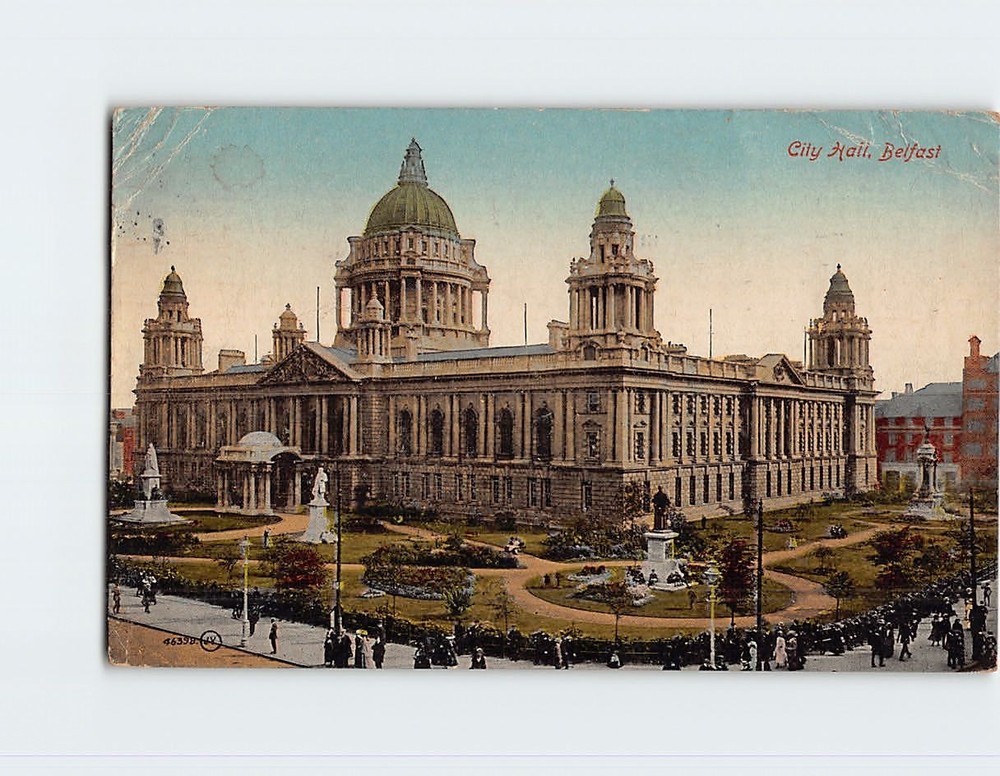 Postcard City Hall Belfast Northern Ireland