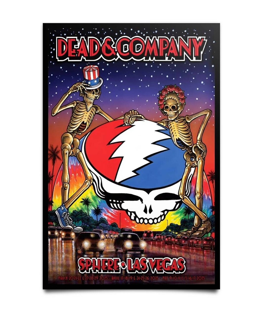 Dead And Company 2025 Las Vegas Sphere Concert Dates and New Tour Poster
