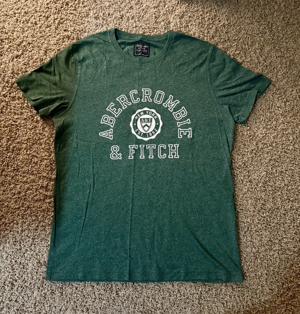 Vintage y2k Abercrombie & Fitch Faded Green Short Sleeve T-Shirt Size Medium