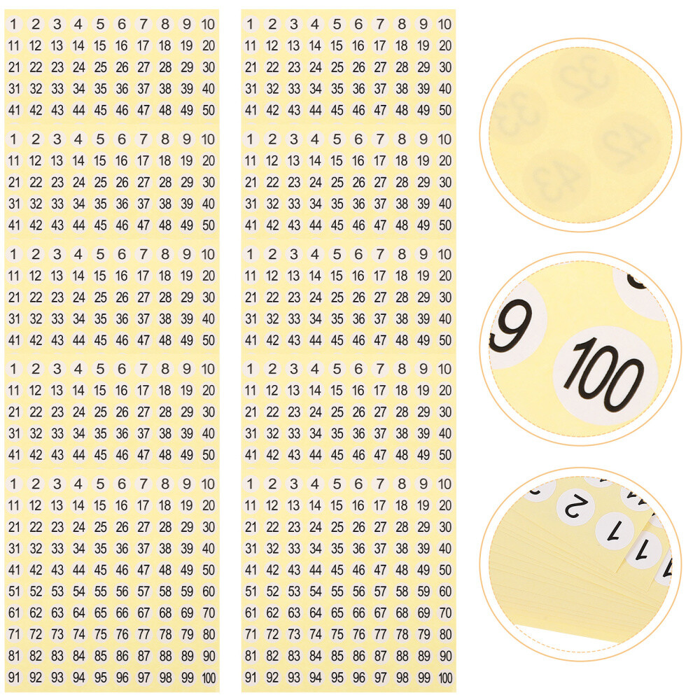 15 Sheets Custom Stickers Digital Delicate Workmanship Kitchen Organization