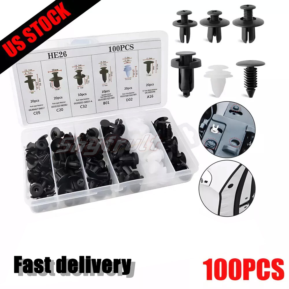 Accessories/Clip Trim Car Push Pin Rivet Bumper Door-Panel-Retainer Fastener Kit
