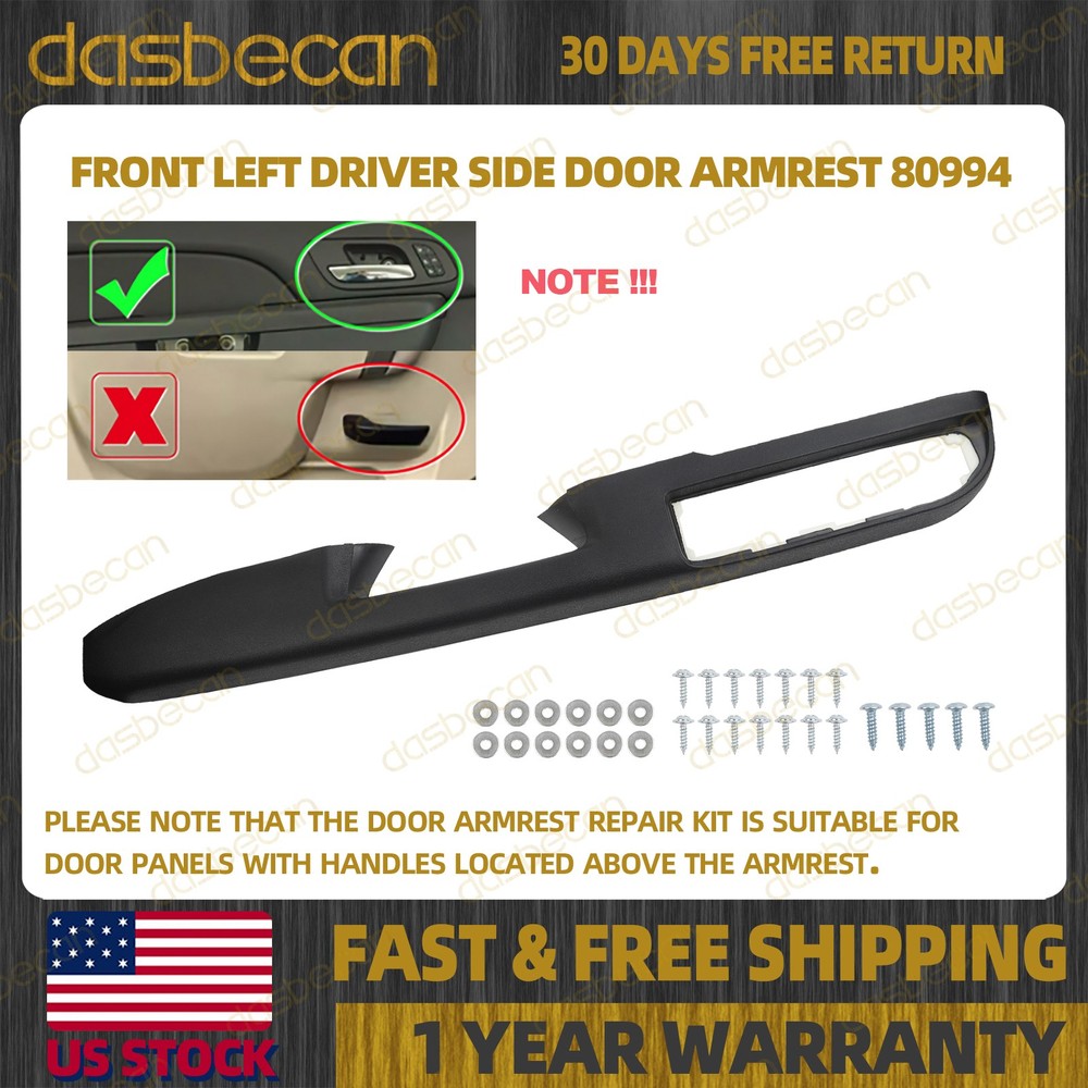 Driver Left Door Panel Handle Armrest Repair For Chevy Suburban Silverado 10-14