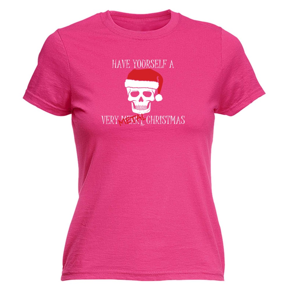 Christmas Metal - Womens T Shirt Funny T-Shirt Novelty gift tshirt