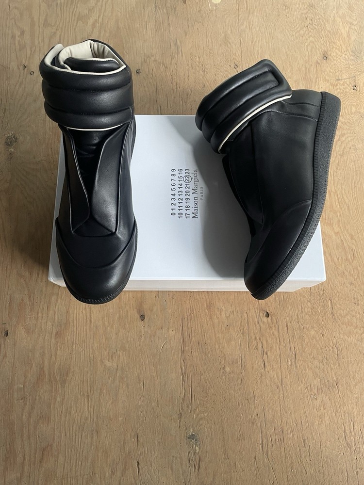 Maison Margiela Future Black Leather High-Top Sneakers