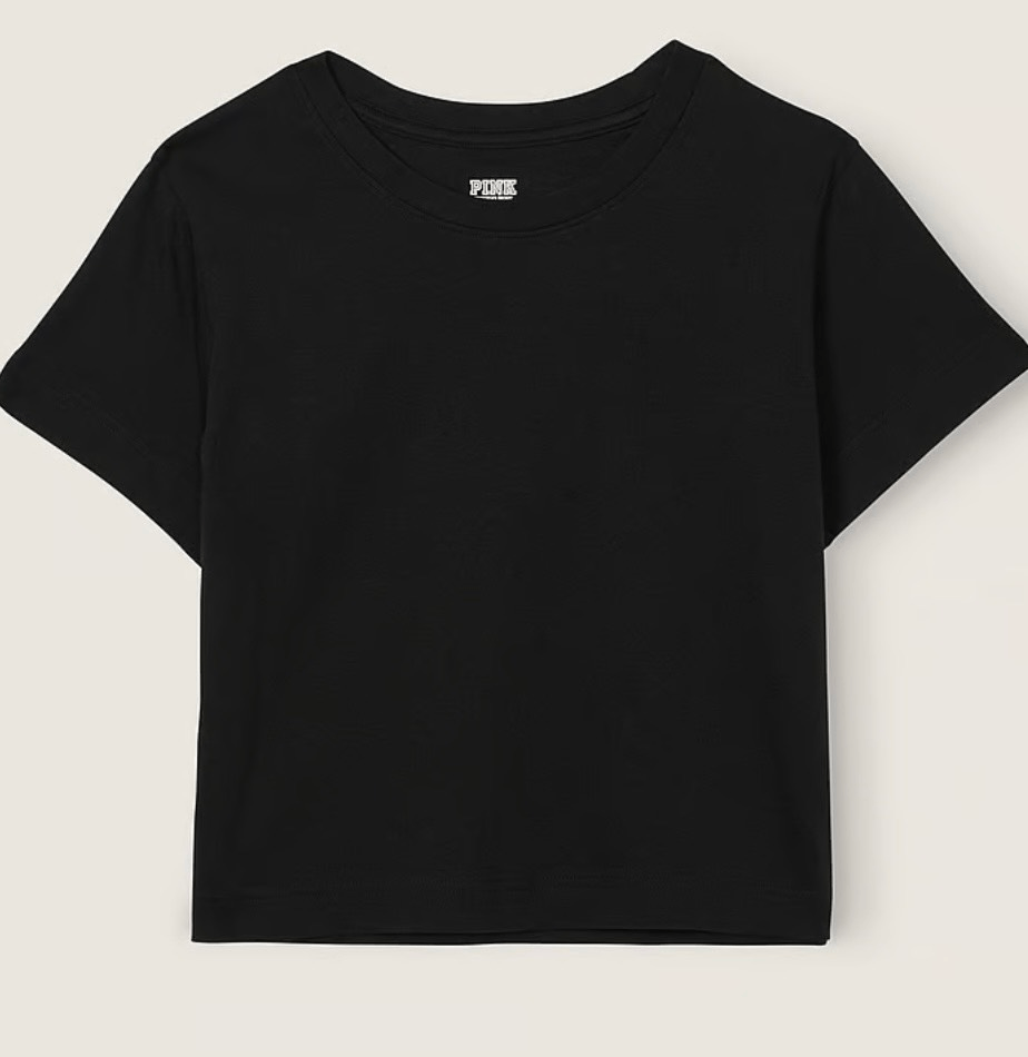 Victoria's Secret XXL Little Black Round Neck Tee Short Sleeve
