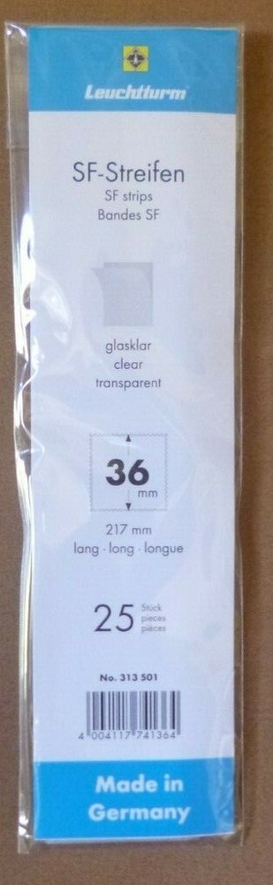 LIGHTHOUSE STAMP MOUNTS CLEAR Pack 25 Strips 217mm x 36mm - 313501
