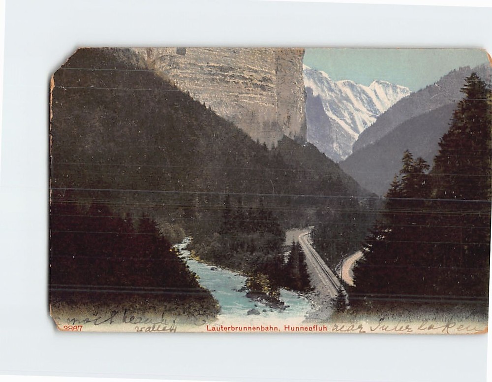 Postcard Lauterbrunnen Valley in Switzerland
