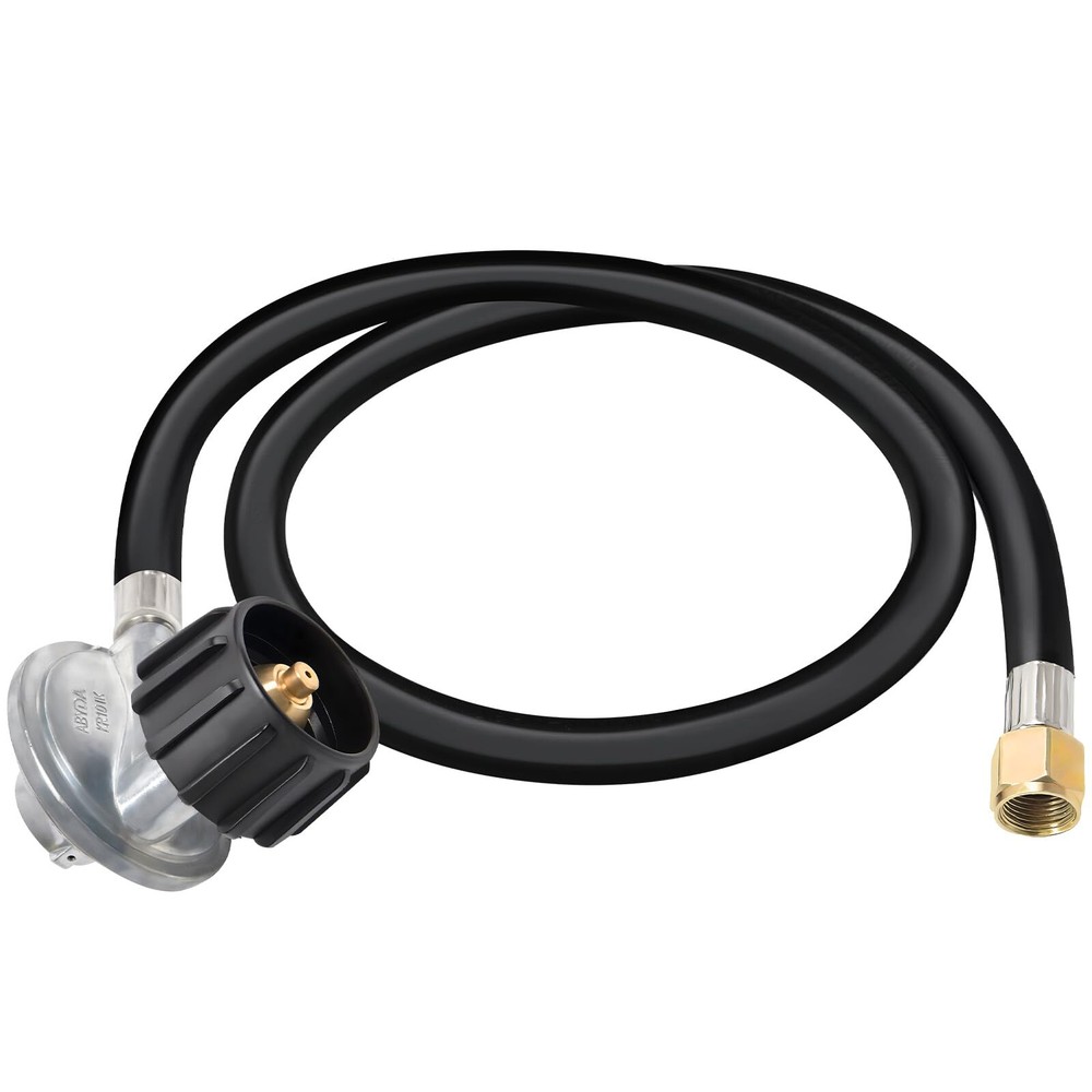 2FT Propane Regulator and Adapter Hose, Universal Gas Grill Regulator Replace...