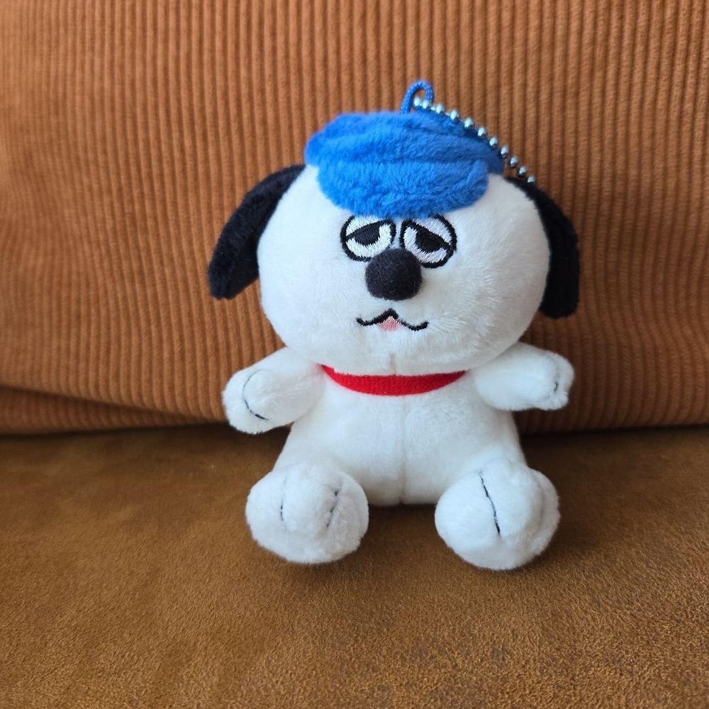 Snoopy Olaf Plush Mascot 2018 Peanuts Ball Chain Keychain Used