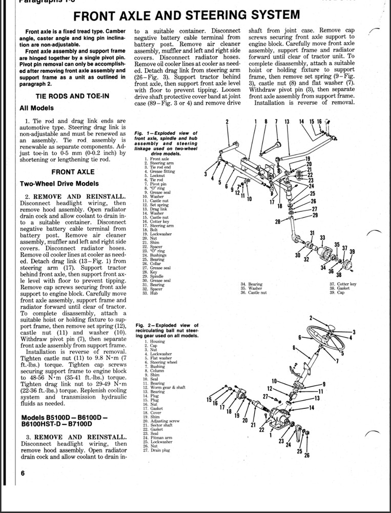 Kubota B5100D B5100E B6100D B7100 Service Repair Manual, Workshop Manual