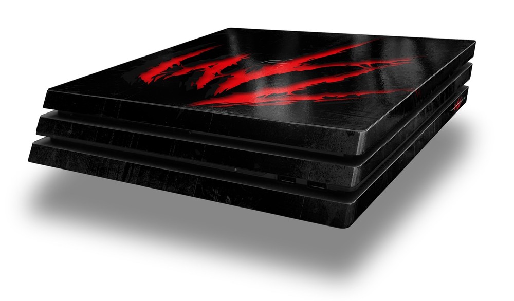 Skin for PS4 Pro WraptorSkinz WZ on Black Playstation 4 Console