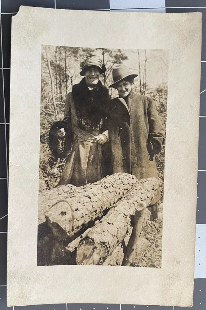 RPPC Man & Woman Gender Swapped Couple Drag Crossdress Vintage Postcard Gay Int