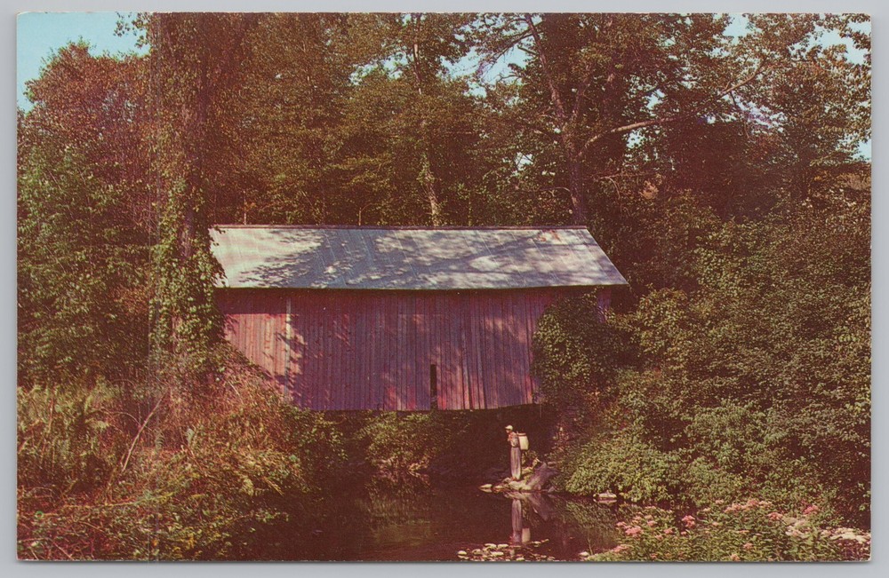 Bridge~South Randolph Vermont~Old Covered Bridge~Vintage Postcard