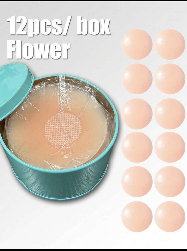 Reusable Silicone Strapless Round Nipple Covers Pasties 6 Pairs w/ Box