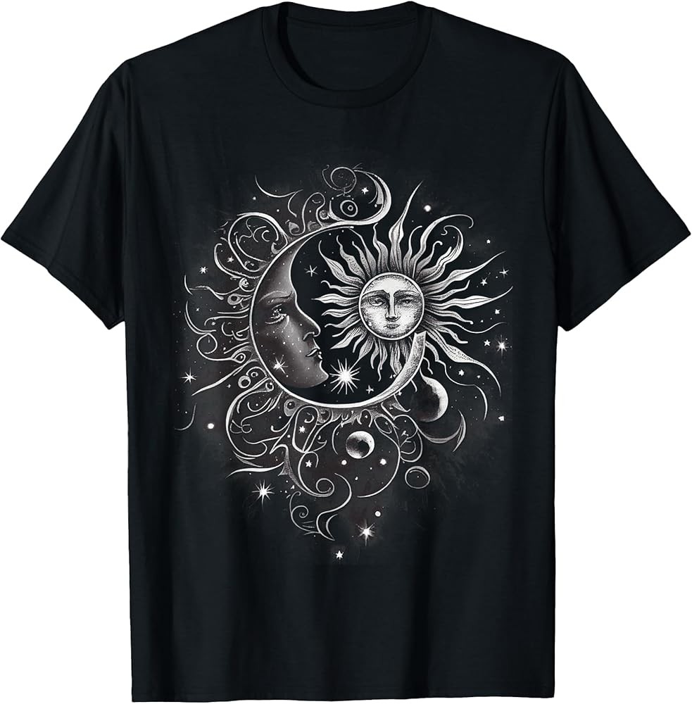 Sun And Moon Graphic Tees Men Women Boys Girls T-Shirt