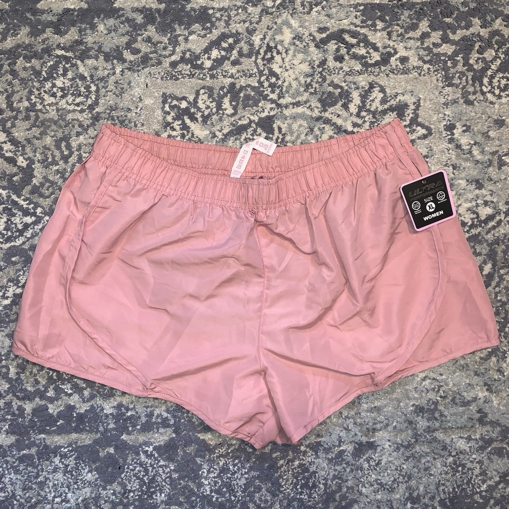 Ultra Women's Athletic Shorts Pink XL Polyester Spandex Drawstring NEW