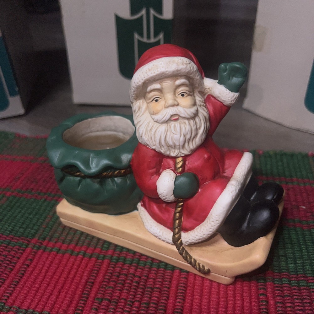 PartyLite P0326 Santa 'N Sleigh  Candle Holder Christmas