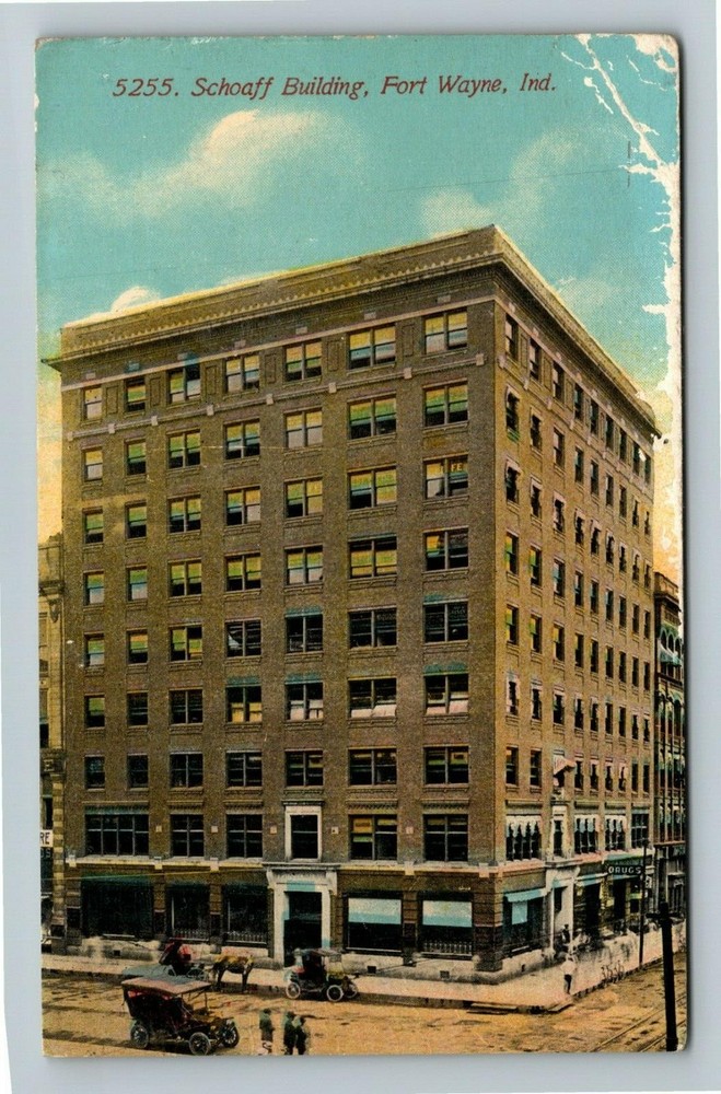 Fort Wayne Indiana, SHOAFF BUILDING, Exterior, Vintage Postcard