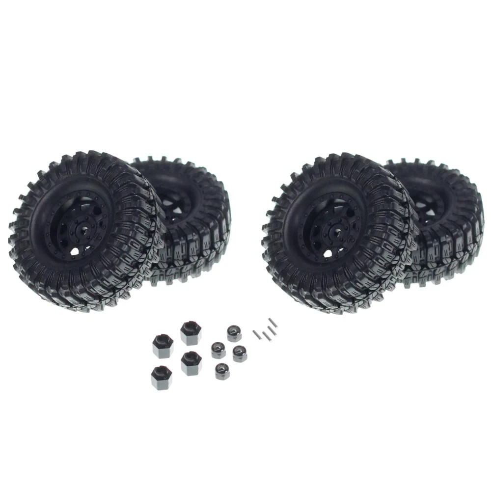 Redcat Ascent 32 Pre-mounted 1/32 Rock Crawler Tires (Black) (4) RER41719