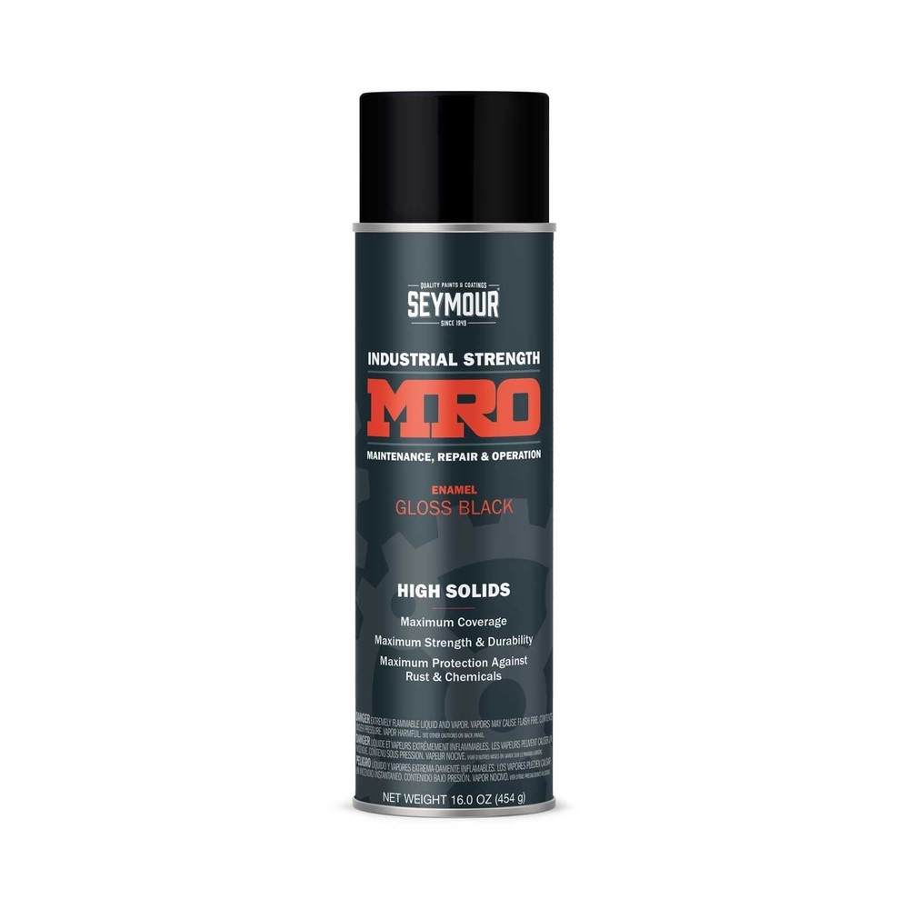 6201415 High Solids Gloss Black Industrial MRO Spray Paint 16 oz
