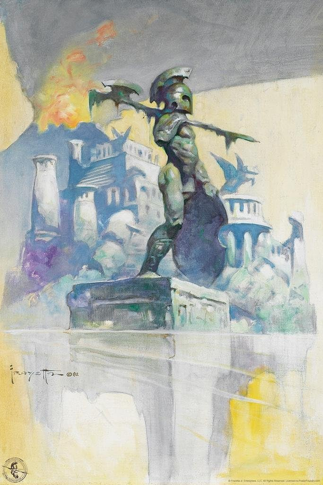 Frank Frazetta Atlantis Wall Art Gothic Fantasy Decor Print