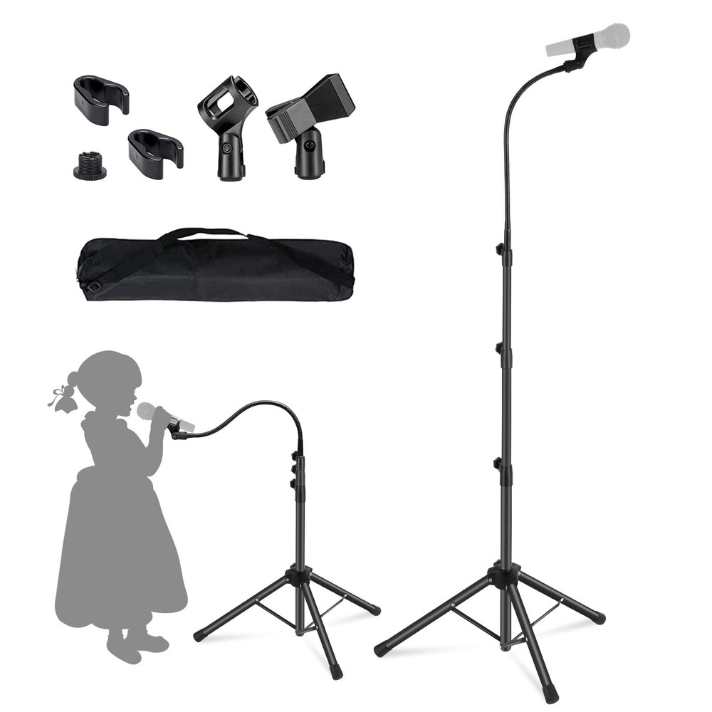 Boom Mic Stand-Kangziliang Mike Stand Gooseneck Microphone Stand Tripod Adjus...