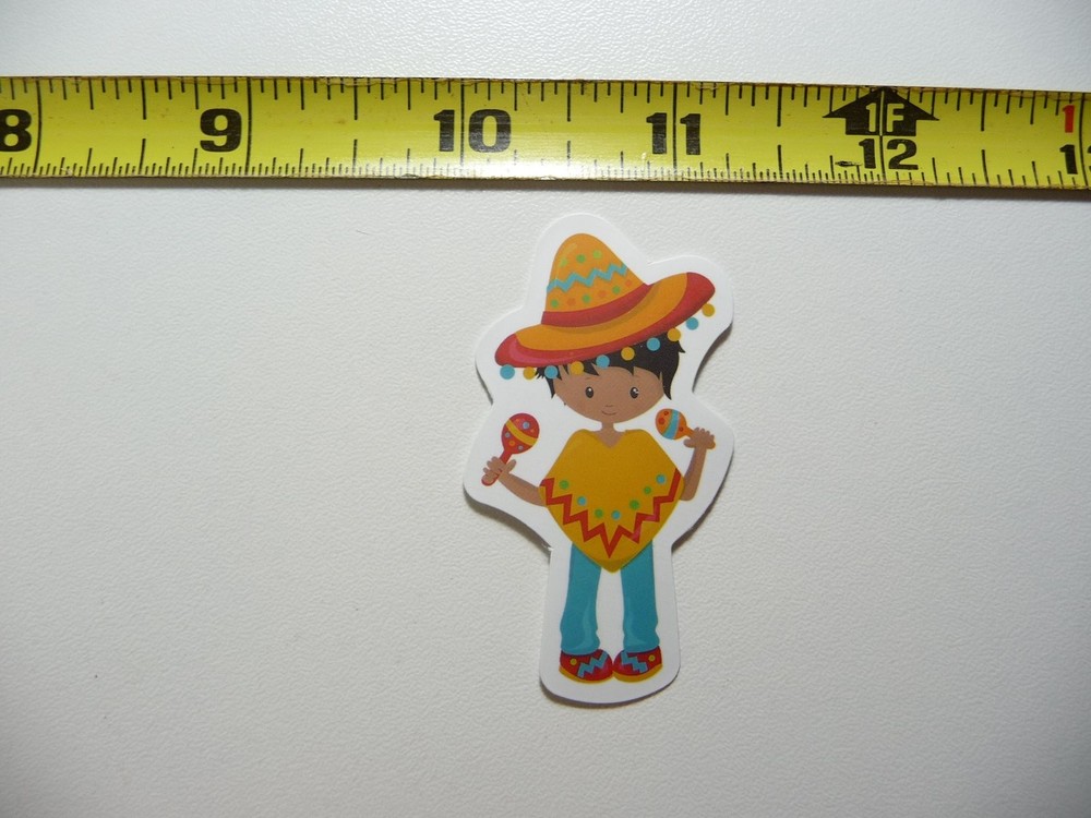 Mexican Girl Playing Maracas Music Decal Sticker