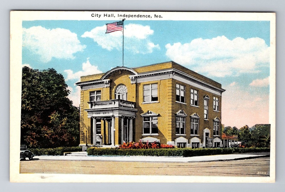 Independence MO-Missouri, City Hall, Antique, Vintage Souvenir Postcard