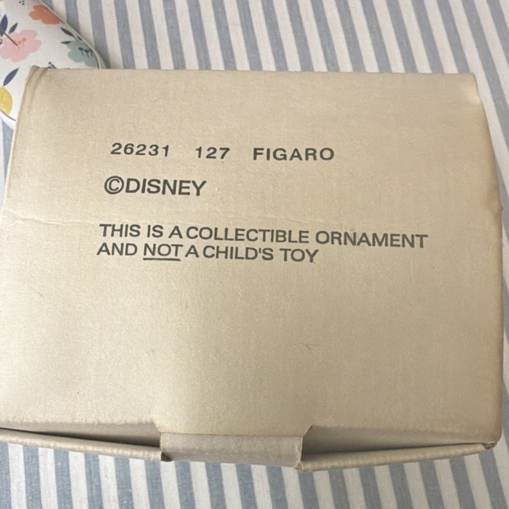 Disney Figaro Collectible Christmas Ornament with Gift Presents in Box