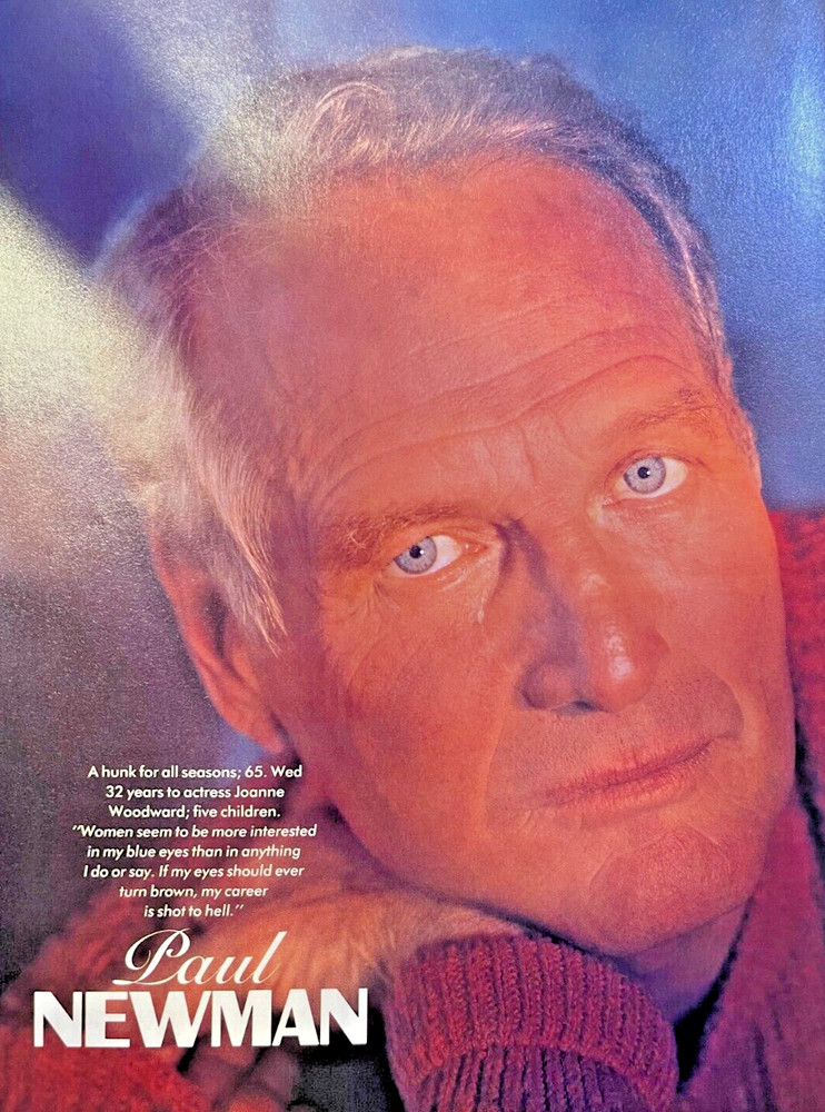 1990 Vintage Magazine Illustration Actor Paul Newman