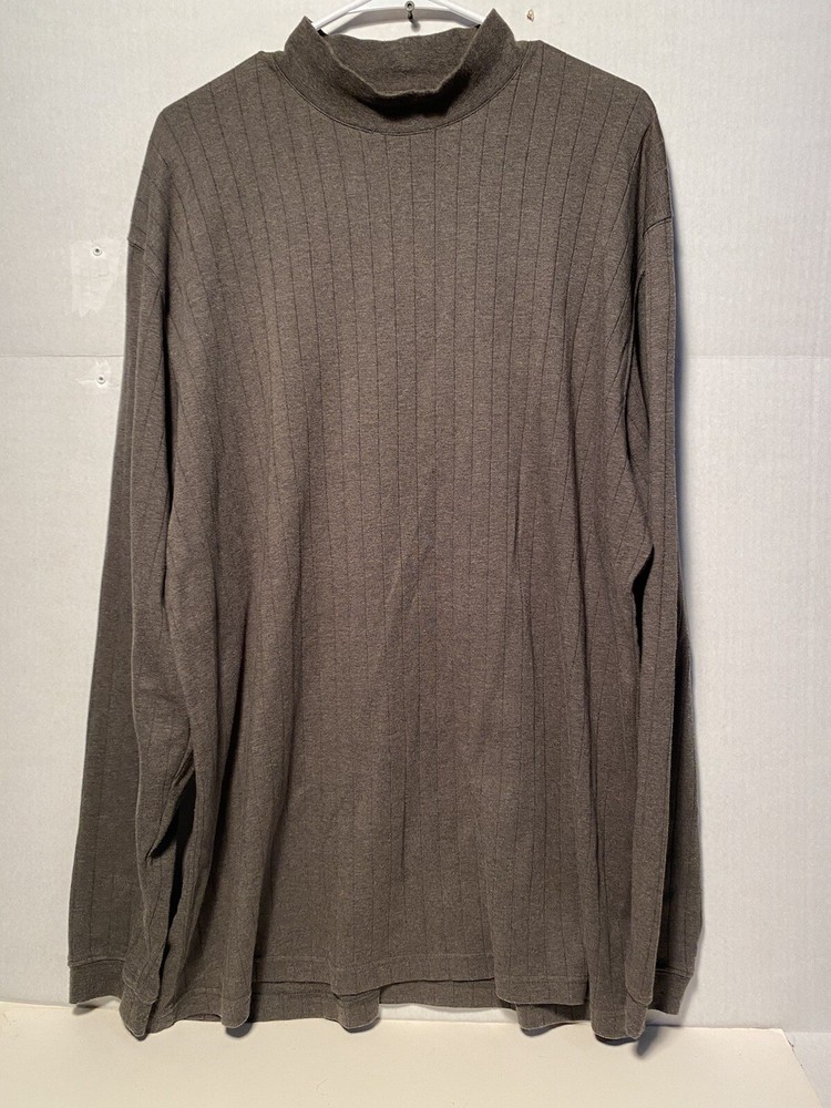 Brooks Brothers Turtleneck Mens Extra Large Green Ribbed Cotton Jamaica