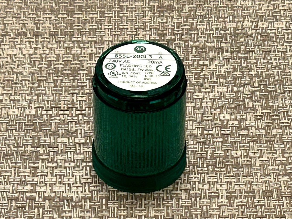 New! Allen Bradley 855E-20GL3 Green Flashing LED 240V AC Free Shipping!