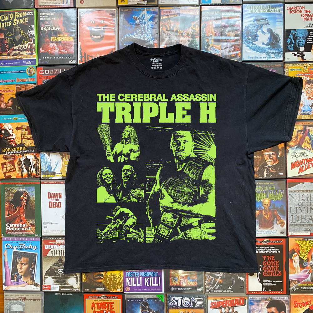 Triple H Cerebral Assassin Promo T-Shirt Vintage WWE Wrestling Graphic Tee