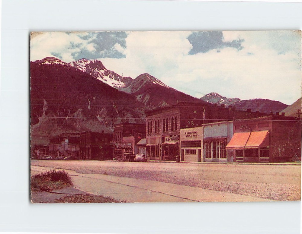 Postcard Street Scene Silverton Colorado USA