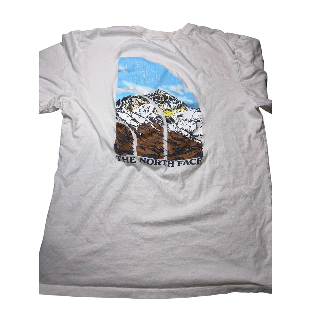 The North Face Mens White Mountain Graphic T-Shirt Large Short Sleeve Crew Neck