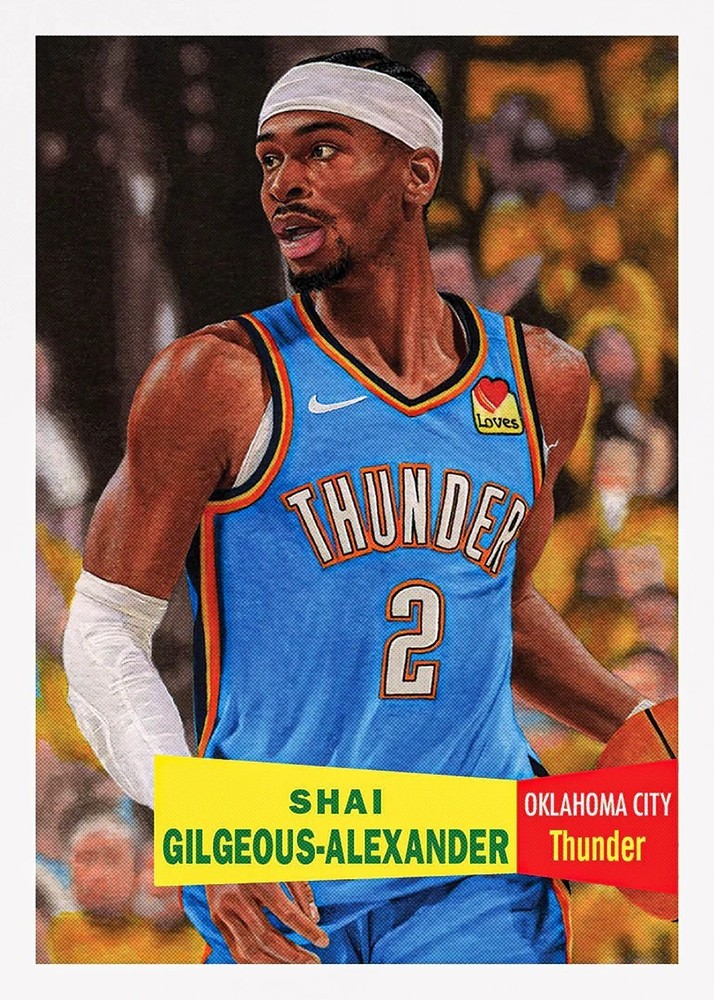 IN HAND 2025-26 TOPPS NBA LIVING SET Card #7 Shai Gilgeous-Alexander MVP Thunder