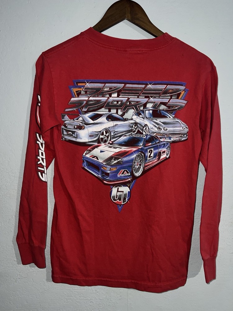 Vintage Y2K Racing Car Supra Integra Japan Honda Toyota JDM Shirt L/S Youth L